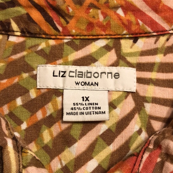 Liz Claiborne Linen Safari Style Shirt - Picture 6 of 6